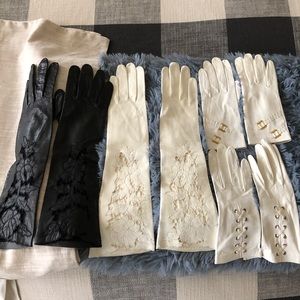 Vintage Italian leather gloves, 4 pair
